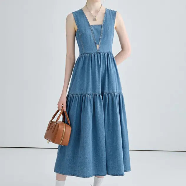 Denim Strap Dress for Women